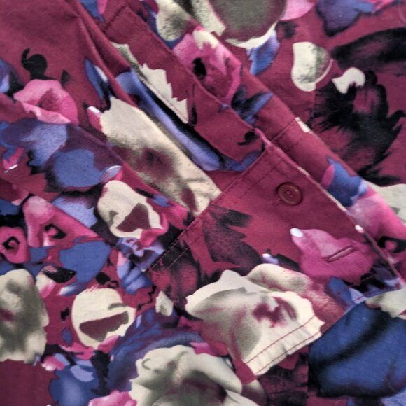 iJeans by Buffalo Floral Button Up Western Button Down Cotton Top Size XL - Picture 6 of 6